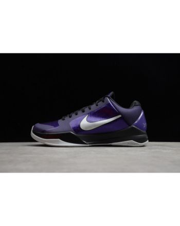 Nike Zoom Kobe 5 Ink Metallic Silver Black Purple Shoes 386430-500