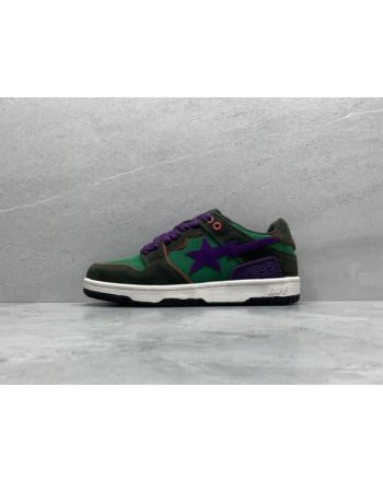 GT A Bathing Ape Bape Dark Purple Green