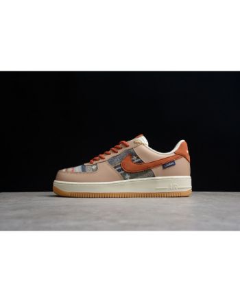 Nike Air Force 1 07 ESS White Brown Metallic Gold CW2288-686